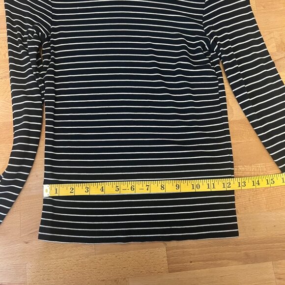 Marine Layer Long Sleeve Striped Ribbed Top (S) - Picture 7 of 14